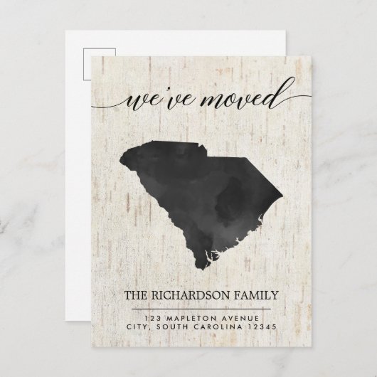 Faire-part en mouvement, Caroline du Sud état rust (Devant / Derrière)