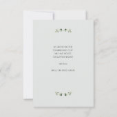 faire-part en mouvement du feuillage vert (Dos)