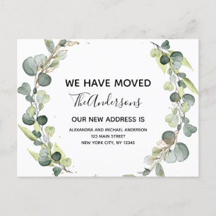 Faire-part en mouvement Eucalyptus Verdure Aquarel
