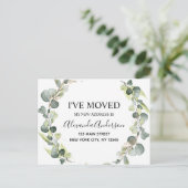 Faire-part en mouvement Eucalyptus Verdure Aquarel (Debout devant)