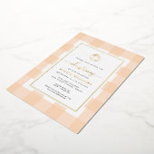 Faire-part en papier métallisé pour baptême à carr (Rotation)