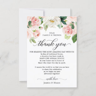 Faire-part En remplacement de Favors Merci Place Card Blush