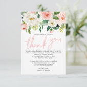 Faire-part En remplacement de Favors Merci Place Card Floral (Debout devant)