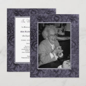 Faire-part En souvenir du souvenir - photo de l'avis de décès (Devant / Derrière)