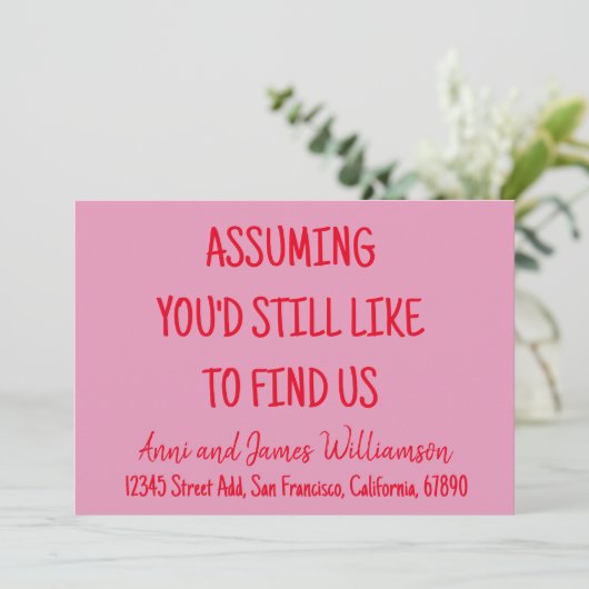 Faire-part En supposant que vous aimeriez toujours nous trouv (Debout devant)