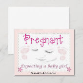 Faire-part Enceinte avec Addison (Devant / Derrière)