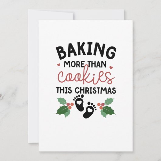 Faire-part Enceinte pour Noël : Plus que des Biscuits à Cuire (Devant)