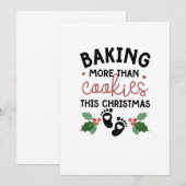 Faire-part Enceinte pour Noël : Plus que des Biscuits à Cuire (Devant / Derrière)