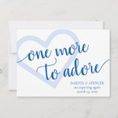 Faire-part Encore une à admirer | Classic Blue Heart Prenancy (Devant)