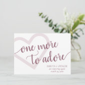 Faire-part Encore une à admirer | Dusty Mauve Grossesse rose (Debout devant)
