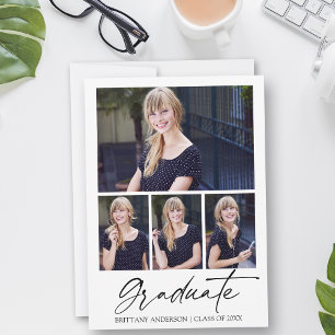 Faire-part Encre de calligraphie moderne Script 4 Photos Remi