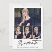 Faire-part Encre de calligraphie moderne Script 4 Photos Remi (Devant)