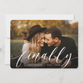 Faire-part Enfin | Fiançailles photo complet (Devant)