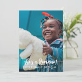 Faire-part Enfin Nom officiel 2 Photos Adoption (Debout devant)