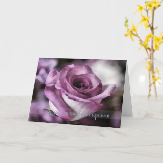 Faire-part ENFUI POUR SE MARIER (Fleur jaune)