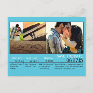 Faire-part Enregistrer la carte postale Date