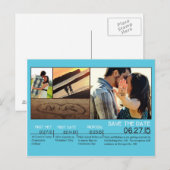 Faire-part Enregistrer la carte postale Date (Devant / Derrière)