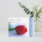 Faire-part Enregistrer La Carte Postale Date (Debout devant)