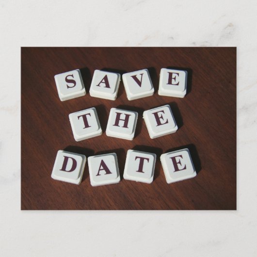 Faire-part Enregistrer la carte postale Date (Devant)