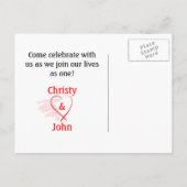 Faire-part Enregistrer la carte postale Date (Dos)