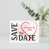 Faire-part Enregistrer la carte postale Date (Debout devant)