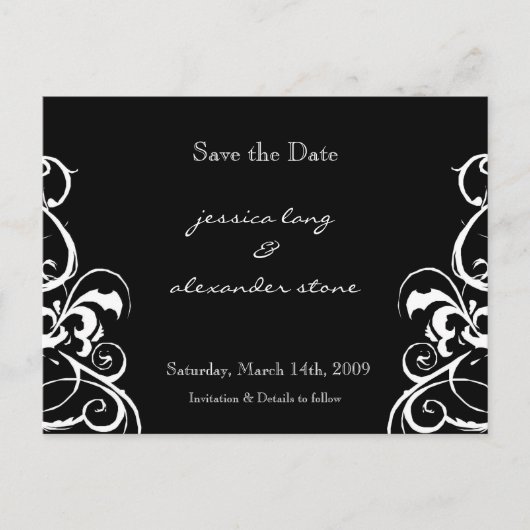 Faire-part Enregistrer la carte postale Date (Devant)