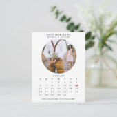 Faire-part Enregistrer la carte postale Date (Debout devant)