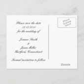 Faire-part Enregistrer la carte postale Date (Dos)