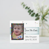 Faire-part Enregistrer la carte postale Date adoption (Debout devant)