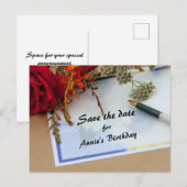 Faire-part Enregistrer La Carte Postale Date Annonce (Devant / Derrière)