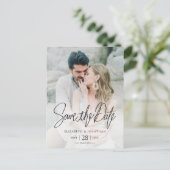 Faire-part Enregistrer la carte postale Date avec photo (Debout devant)