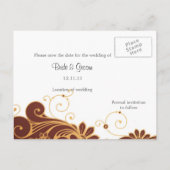 Faire-part Enregistrer La Carte Postale Date Batik (Dos)
