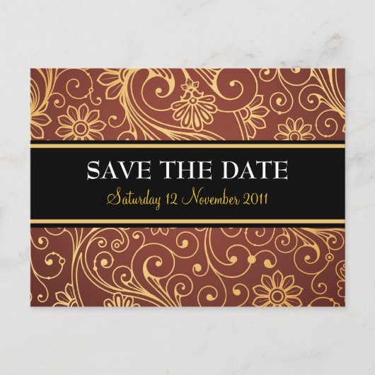 Faire-part Enregistrer La Carte Postale Date Batik (Devant)