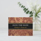 Faire-part Enregistrer La Carte Postale Date Batik (Debout devant)