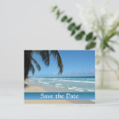 Faire-part Enregistrer la carte postale Date Beach Scene (Debout devant)