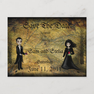 Faire-part Enregistrer la carte postale Date Goth