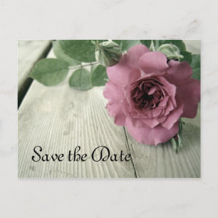 Faire-part Enregistrer la carte postale Date Rose Rose