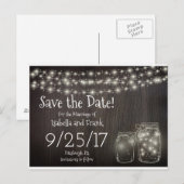 Faire-part Enregistrer La Carte Postale Date-Rustic Mason Fir (Devant / Derrière)