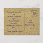 Faire-part Enregistrer la carte postale Date Two Starfish (Dos)