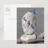 Faire-part Enregistrer La Carte Postale Du Papillon Date (Devant / Derrière)