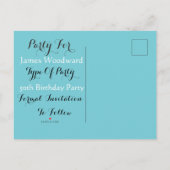 Faire-part Enregistrer La Carte Postale Générique Date (Dos)