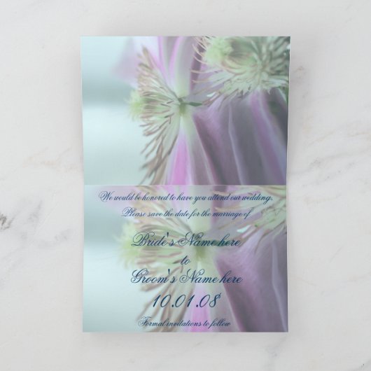 Faire-part Enregistrer la date (Intérieur)