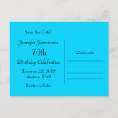 Faire-part Enregistrer la date 75e anniversaire Carte postale (Dos)