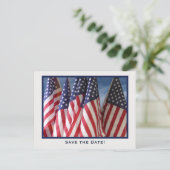 Faire-part Enregistrer la date 80e Anniversaire Carte postale (Debout devant)