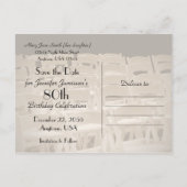 Faire-part Enregistrer la date 80e Anniversaire Carte postale (Dos)