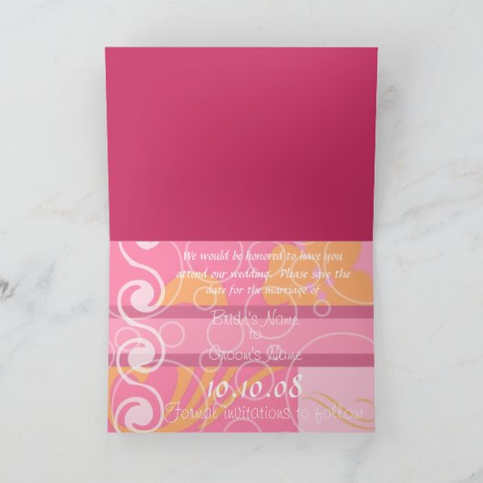 Faire-part Enregistrer la date Annonces du Mariage (Intérieur)