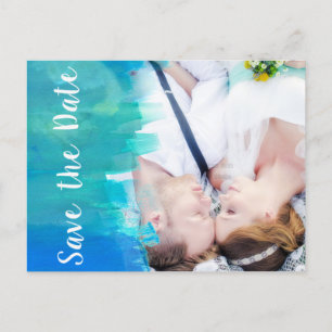 Faire-part ENREGISTRER LA DATE AquarELLE Carte postale Photo