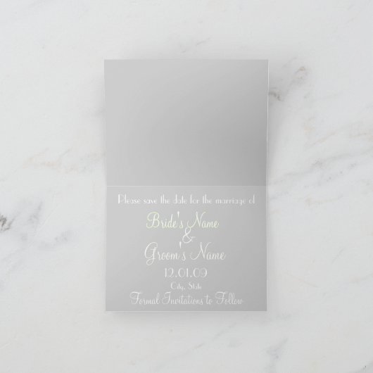 Faire-part Enregistrer la date Cala Lily - Gris chaud (Intérieur)