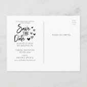 Faire-part Enregistrer La Date Calendrier Carte Postale Main  (Dos)