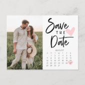 Faire-part Enregistrer La Date Calendrier Carte Postale Rusti (Devant)